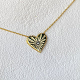 925 Silver | Heart Necklace with Stone Detailing