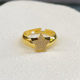 925 Silver | Star Ring with Stone Detailing