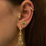 925 Silver | Four-Charm Lucky Earrings (Model 1)