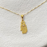 925 Silver | Hand Necklace with White Stone Detail