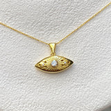 925 Silver | Eye Necklace with White Stone