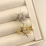 925 Silver | White Zircon Sun Ring