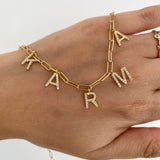 925 Silver | Custom Stone Choker with Rectangular Chain