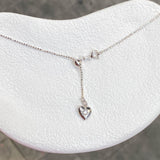 925 Silver | Adjustable Heart Pendant Slider Chain Necklace