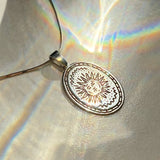 925 Silver | Unisex Sun Medallion Necklace