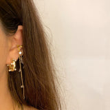 925 Silver | Pearl Half-Hoop Earrings