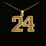 925 Silver | Vintage Style Custom Number Necklace