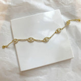 925 Silver | Tennis Bracelet with Stone-Embellished Eye Charm