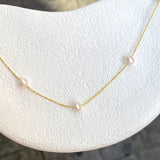 925 Silver | Mini Beaded Chain with Pearl Detailing