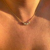 925 Silver | Unisex Custom Bubble Letter Necklace