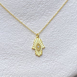 925 Silver | White Stone Hamsa Necklace