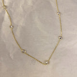 925 Silver | White Stone Detail Cable Chain