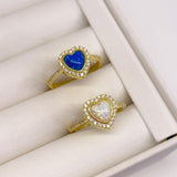 925 Silver | Opal Heart Ring