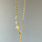 925 Silver | Adjustable Lock Necklace with Stones and Custom Engraving