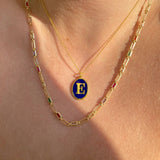 925 Silver | Colorful Baguette Stone Chain Necklace