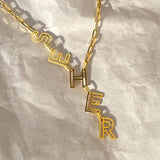 925 Silver | Hollow Letter Custom Y Chain Necklace
