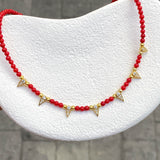 925 Silver | Genuine Red Coral Natural Stone Necklace