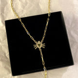 925 Silver | Y Chain Necklace with Heart Medallion