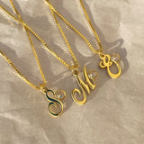 925 Silver | Box Chain White Stone Letter Necklace