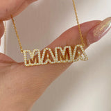 925 Silver | Custom Hollow Letter Necklace with Stone Detailing