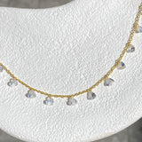 925 Silver | Clear Heart Charm Chain