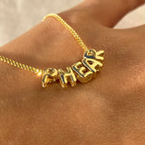 925 Silver | Unisex Custom Bubble Letter Necklace