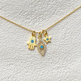 925 Silver | Triple Charm Lucky Necklace