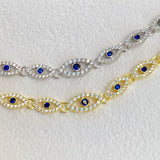 925 Silver | Dark Blue Stone Evil Eye Bracelet